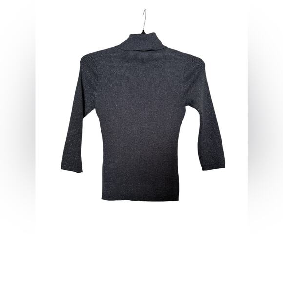 NEW YORK AND COMPANY 7TH AVENUE DESIGN STUDIO LIGHT GREY TURTLENECK SWEATER Sz S - Picture 4 of 7